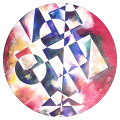 Abstract Art Work 1 Round Trivet by mbs123