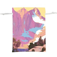 Pink Mountains Grand Canyon Psychedelic Mountain Lightweight Drawstring Pouch (xl) by Modalart