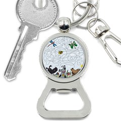 Dog Puzzle Maze Bee Butterfly Bottle Opener Key Chain by Modalart