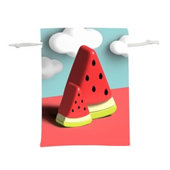 Watermelon Fruit Lightweight Drawstring Pouch (s) by Modalart