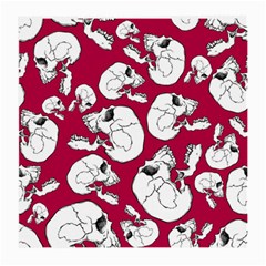Terrible Frightening Seamless Pattern With Skull Medium Glasses Cloth (2 Sides) by Bedest