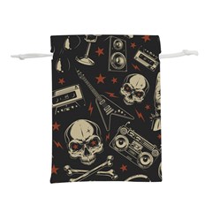 Grunge Seamless Pattern With Skulls Lightweight Drawstring Pouch (s) by Bedest