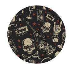 Grunge Seamless Pattern With Skulls Mini Round Pill Box (pack Of 3) by Bedest