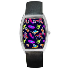 Space Pattern Barrel Style Metal Watch by Bedest