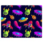 Space Pattern Two Sides Premium Plush Fleece Blanket (Medium) 60 x50  Blanket Back