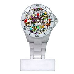 Hip Hop Background Plastic Nurses Watch by Bedest