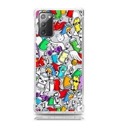 Graffity Characters Seamless Pattern Art Samsung Galaxy Note 20 Tpu Uv Case by Bedest
