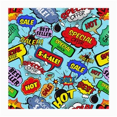 Comic Bubbles Seamless Pattern Medium Glasses Cloth (2 Sides) by Bedest