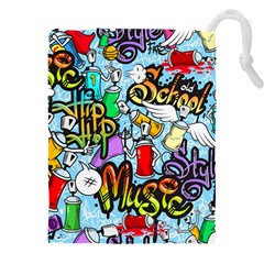 Graffiti Characters Seamless Patterns Drawstring Pouch (5xl) by Bedest