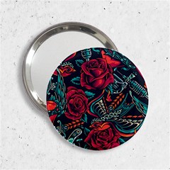 Vintage Flash Tattoos Designs Seamless Pattern 2 25  Handbag Mirrors by Bedest