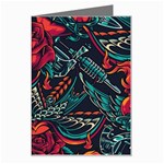 Vintage Flash Tattoos Designs Seamless Pattern Greeting Card Left