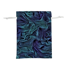 Abstract Blue Wave Texture Patten Lightweight Drawstring Pouch (s) by Pakjumat