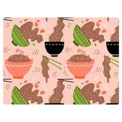 Japanese Street Food Soba Noodle In Bowl Premium Plush Fleece Blanket (extra Small) by Pakjumat
