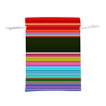 Horizontal Line Colorful Lightweight Drawstring Pouch (S) Back