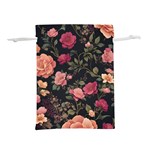 Flower Pattern Lightweight Drawstring Pouch (S) Front