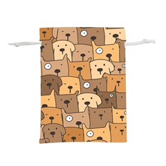 Cute Dog Seamless Pattern Background Lightweight Drawstring Pouch (s) by Pakjumat
