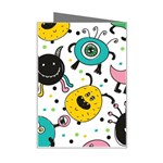 Funny Monster Pattern Mini Greeting Card Right
