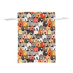 Cute Dog Seamless Pattern Background Lightweight Drawstring Pouch (s) by Pakjumat
