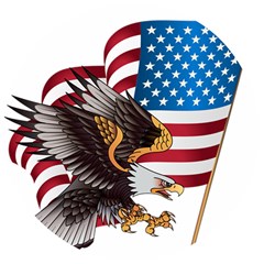 American Eagle Clip Art Wooden Bottle Opener (round) by Maspions