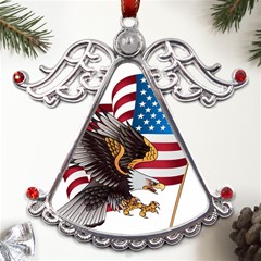 American Eagle Clip Art Metal Angel With Crystal Ornament by Maspions
