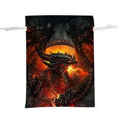Dragon Fire Fantasy Art Lightweight Drawstring Pouch (xl) by Maspions
