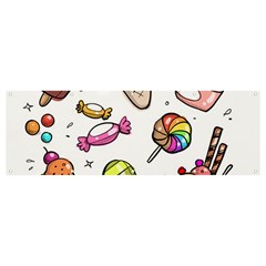 Doodle Cartoon Drawn Cone Food Banner And Sign 12  X 4  by Hannah976