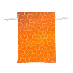 Orange Mosaic Structure Background Lightweight Drawstring Pouch (l) by Hannah976