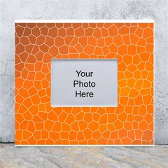 Orange Mosaic Structure Background White Wall Photo Frame 5  X 7  by Hannah976