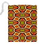 Geometry Shape Retro Trendy Symbol Drawstring Pouch (4XL) Back