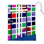 Color Graffiti Pattern Geometric Drawstring Pouch (5XL) Front