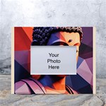 Let That Shit Go Buddha Low Poly (6) White Tabletop Photo Frame 4 x6  Front