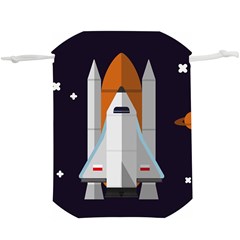 Rocket Space Universe Spaceship Lightweight Drawstring Pouch (xl) by Sarkoni