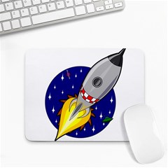 Rocket Ship Launch Vehicle Moon Small Mousepad by Sarkoni