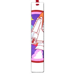 Badge Patch Pink Rainbow Rocket Large Book Marks by Sarkoni