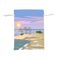 Vacation Island Sunset Sunrise Lightweight Drawstring Pouch (m) by Sarkoni