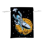 Astronaut Planet Space Science Lightweight Drawstring Pouch (M) Front