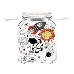 Astronaut Drawing Planet Lightweight Drawstring Pouch (m) by Sarkoni