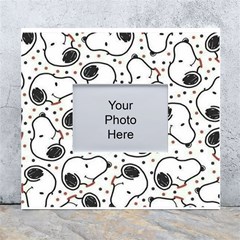 Dog Pattern White Wall Photo Frame 5  X 7  by Sarkoni