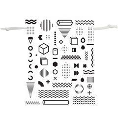 Pattern Hipster Abstract Form Geometric Line Variety Shapes Polkadots Fashion Style Seamless Lightweight Drawstring Pouch (xl) by Grandong