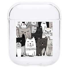 Cute Cat Hand Drawn Cartoon Style Hard Pc Airpods 1/2 Case by Grandong