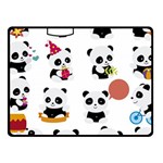 Playing Pandas Cartoons Fleece Blanket (Small) 50 x40  Blanket Front