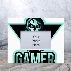 Gamer Illustration Gamer Video Game Logo White Tabletop Photo Frame 4 x6  by Sarkoni