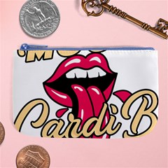 Music Hip Hop Text Black White 3d Large Coin Purse by Sarkoni