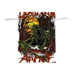 Grim Reaper Above Art  Monster Moon Letter Poster Lightweight Drawstring Pouch (m) by Sarkoni