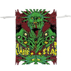 Zombie Star Monster Green Monster Lightweight Drawstring Pouch (xl) by Sarkoni