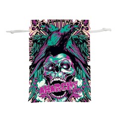 Anarchy Skull And Birds Lightweight Drawstring Pouch (m) by Sarkoni