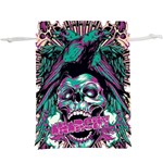 Anarchy Skull And Birds Lightweight Drawstring Pouch (XL) Front