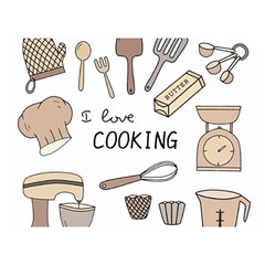 I Love Cooking Baking Utensils Knife Premium Plush Fleece Blanket (extra Small) by Apen
