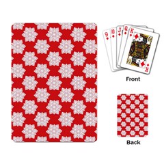 Christmas Snowflakes Background Pattern Playing Cards Single Design (rectangle) by Apen