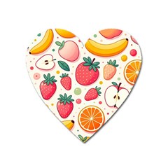Fruit Sweet Pattern Heart Magnet by Ravend